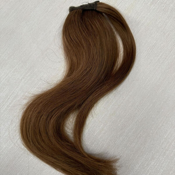 Human Hair Remy Ponytail #8 Light Brown 12 inches