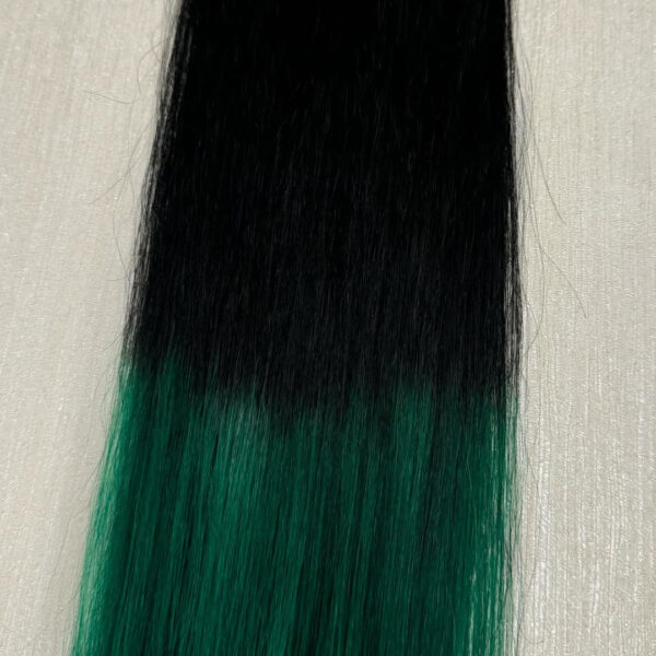 Natural ratio Nano #T1/Green, Black Green Ombre 85g 22 inches