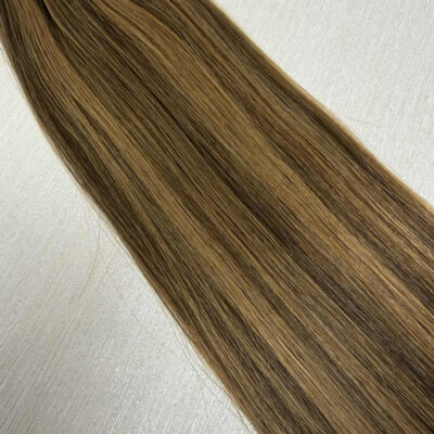 Luxury Flat Weft #2/8 Mixed Brown Caramel 100g 20 inches